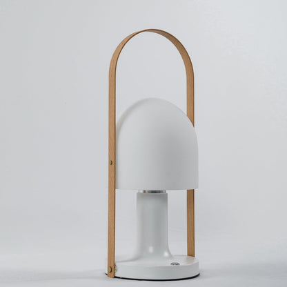 Portable Glass Charging Table Lamp ? 8.3″ x H 20.9″ / Dia 21cm x H 53cm / White / Charge Table lamp