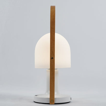 Portable Glass Charging Table Lamp ? 8.3″ x H 20.9″ / Dia 21cm x H 53cm / White / Charge Table lamp