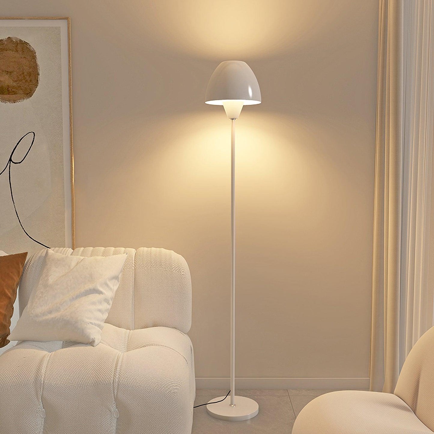 Fontanaarte Floor Lamp ? 9.3″ x H 62.2″ / Dia 23.5cm x H 158cm / White / US plug Floor lamp