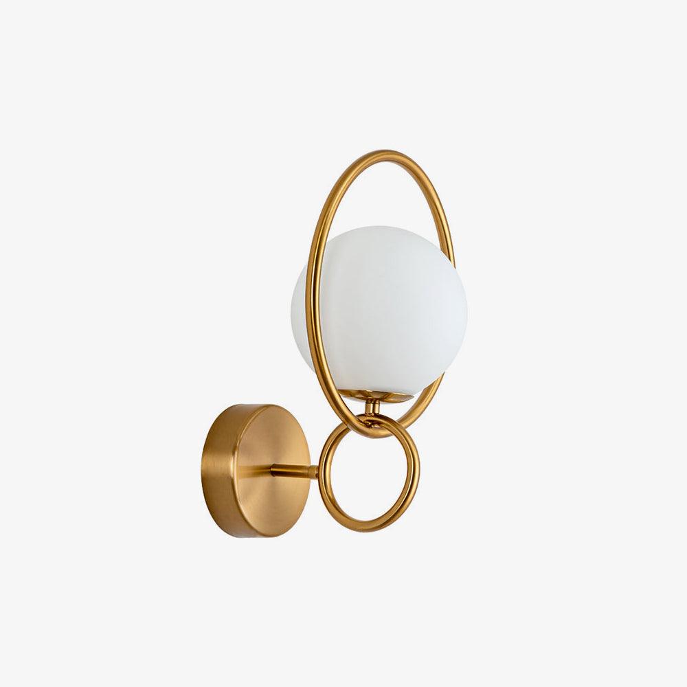 Fort Halo Gold Wall Light Dia 9.1″ x H 13.8″ / Dia 23cm x H 35cm / Gold Wall lamp
