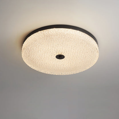 Frosted Dawn Ceiling Light Dia 19.7″ x H 3.1″ / Dia 50cm x H 8cm / Black / Warm Light Ceiling lamp