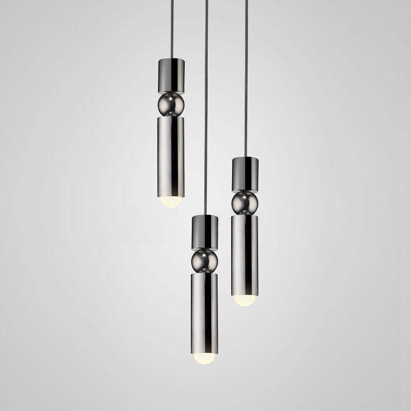 Fulcrum Pendant Light 3heads Dia 11.8″ x H 59″ / Dia 30cm x H 150cm / Chrome Pendant light