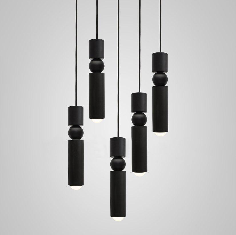 Fulcrum Pendant Light 5heads Dia 11.8″ x H 59″ / Dia 30cm x H 150cm / Black Pendant light