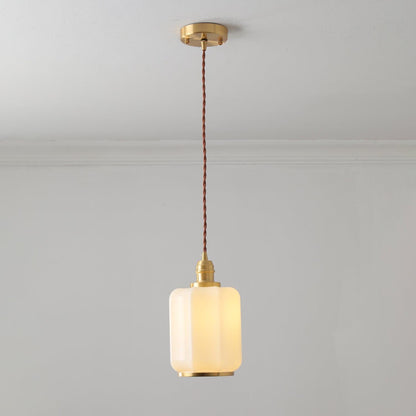Funnel Pendant Light Dia 5.9″ x H 9.8″ / Dia 15cm x H 25cm / Brass & White Pendant light