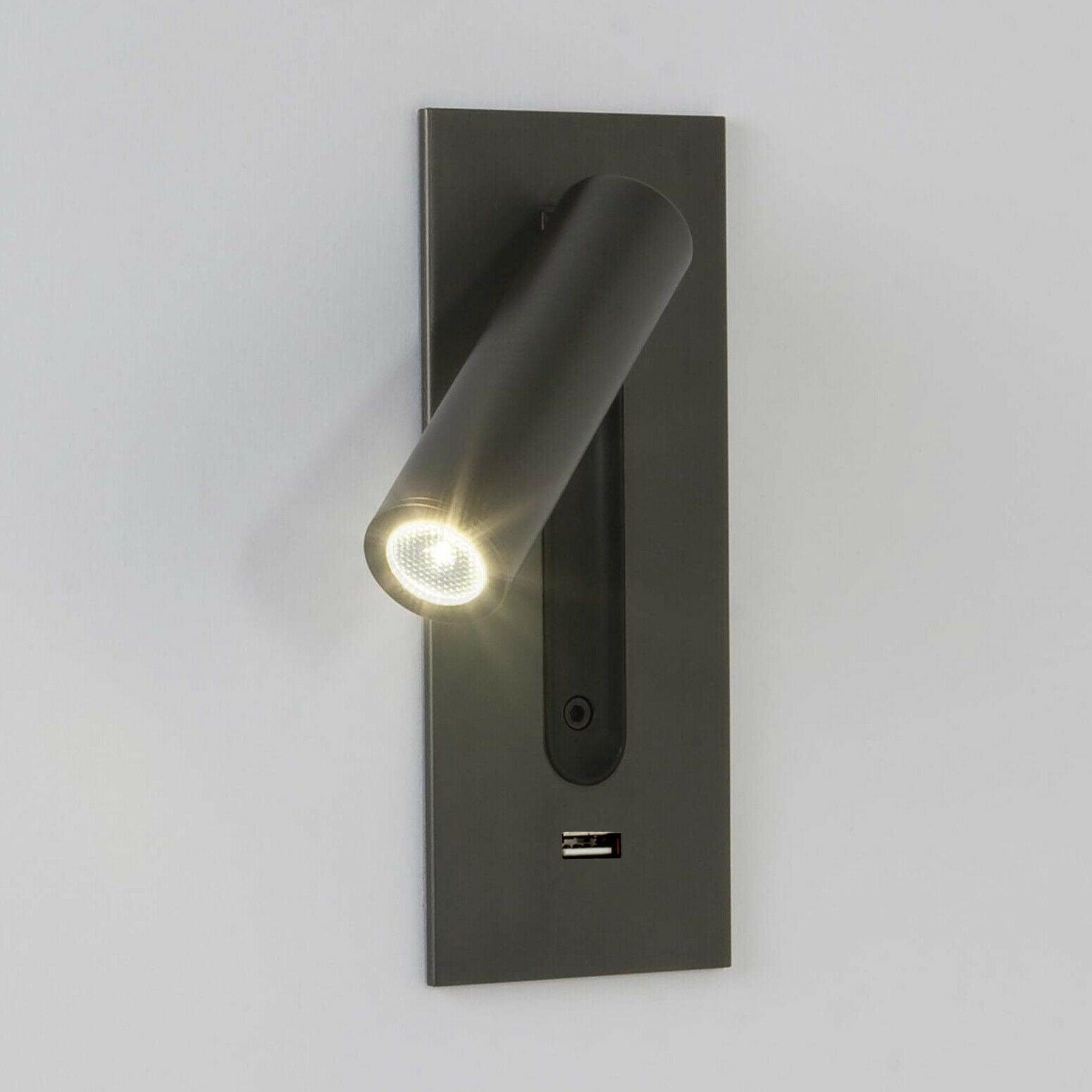 Black Bedside USB Wall Light 1001 Wall lamp