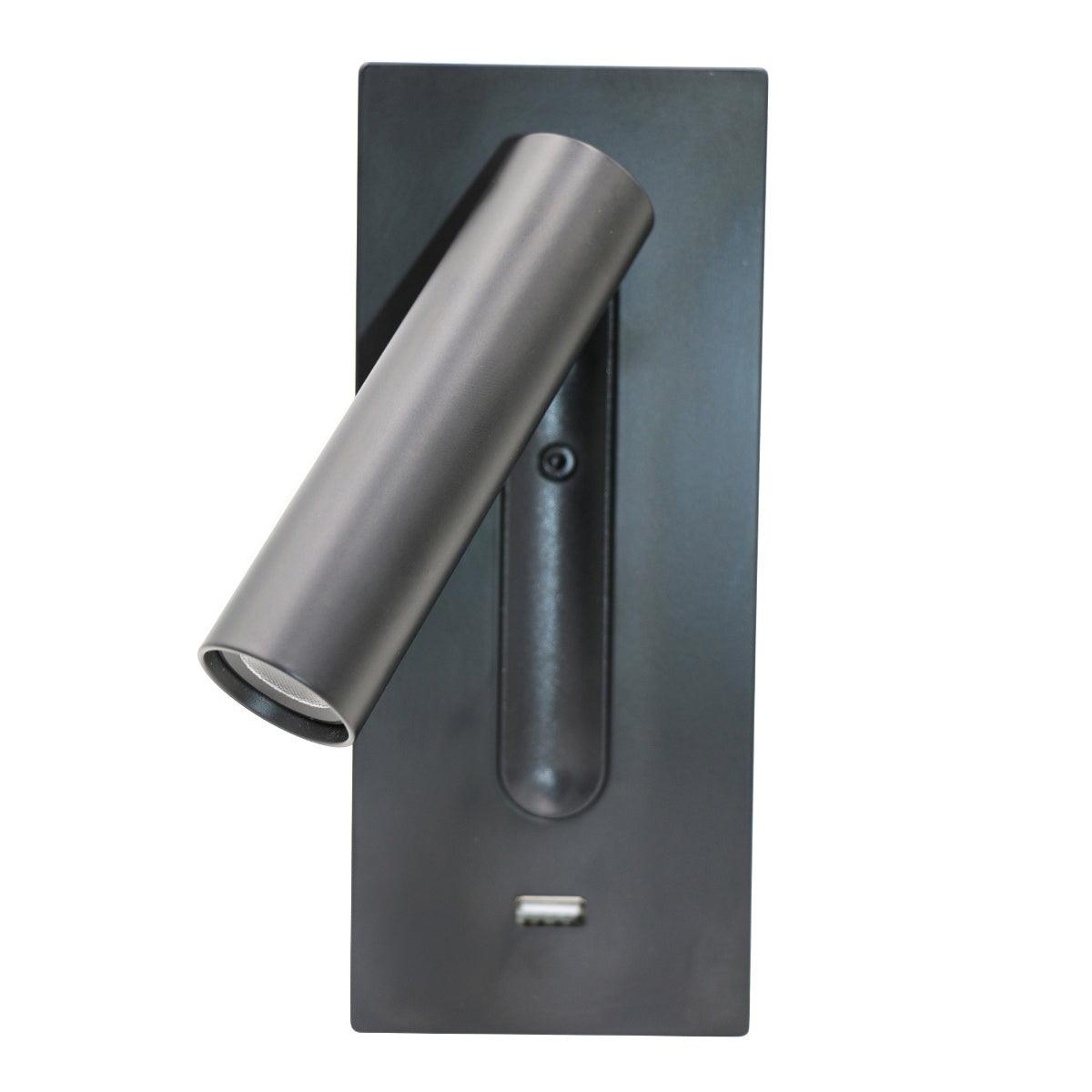 Black Bedside USB Wall Light 1001 Wall lamp