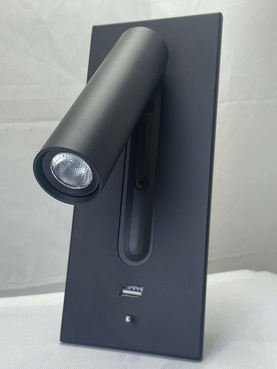 Black Bedside USB Wall Light 1001 Wall lamp