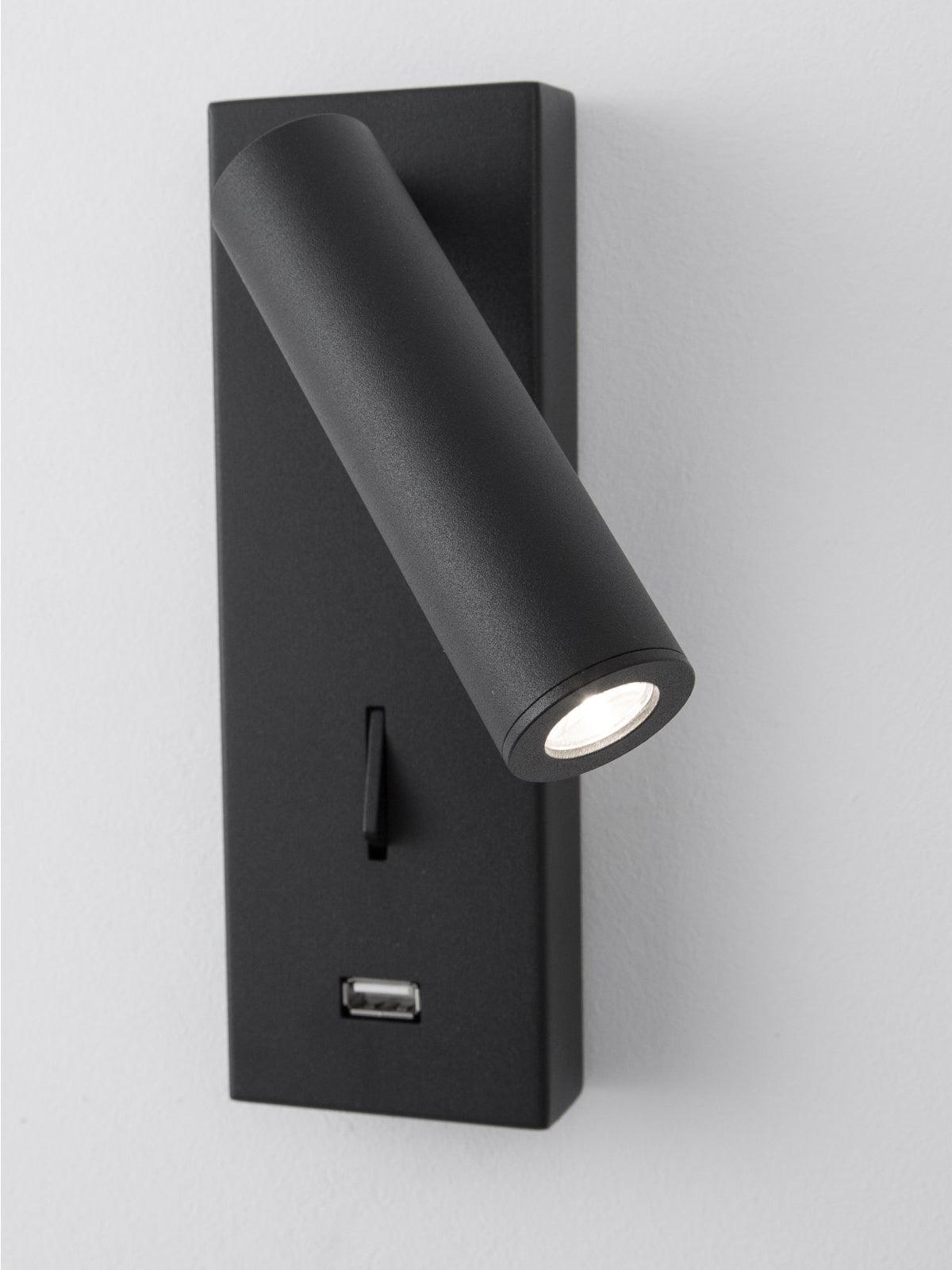 Black Bedside USB Wall Light 1001 Wall lamp