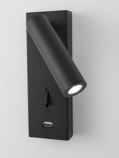 Black Bedside USB Wall Light 1001 Wall lamp