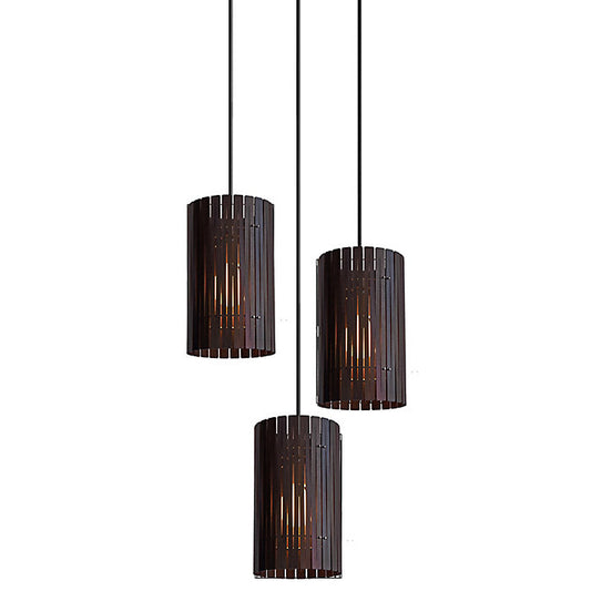Kerflights Wood Circular Multi-Light Pendant