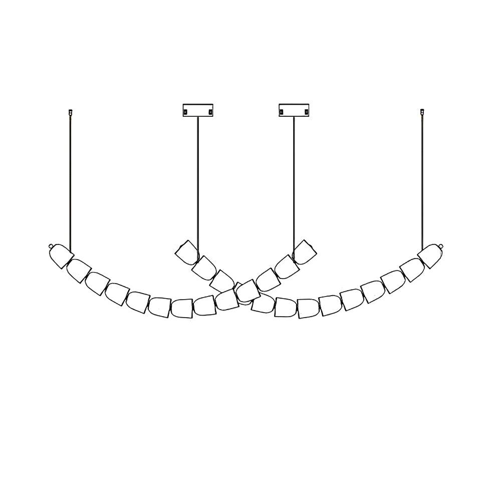 Gabriel Chandelier Style A 26heads L 62.9″ x H 59″ / L 160cm x H 150cm / Clear & Chrome / Warm Light Chandelier