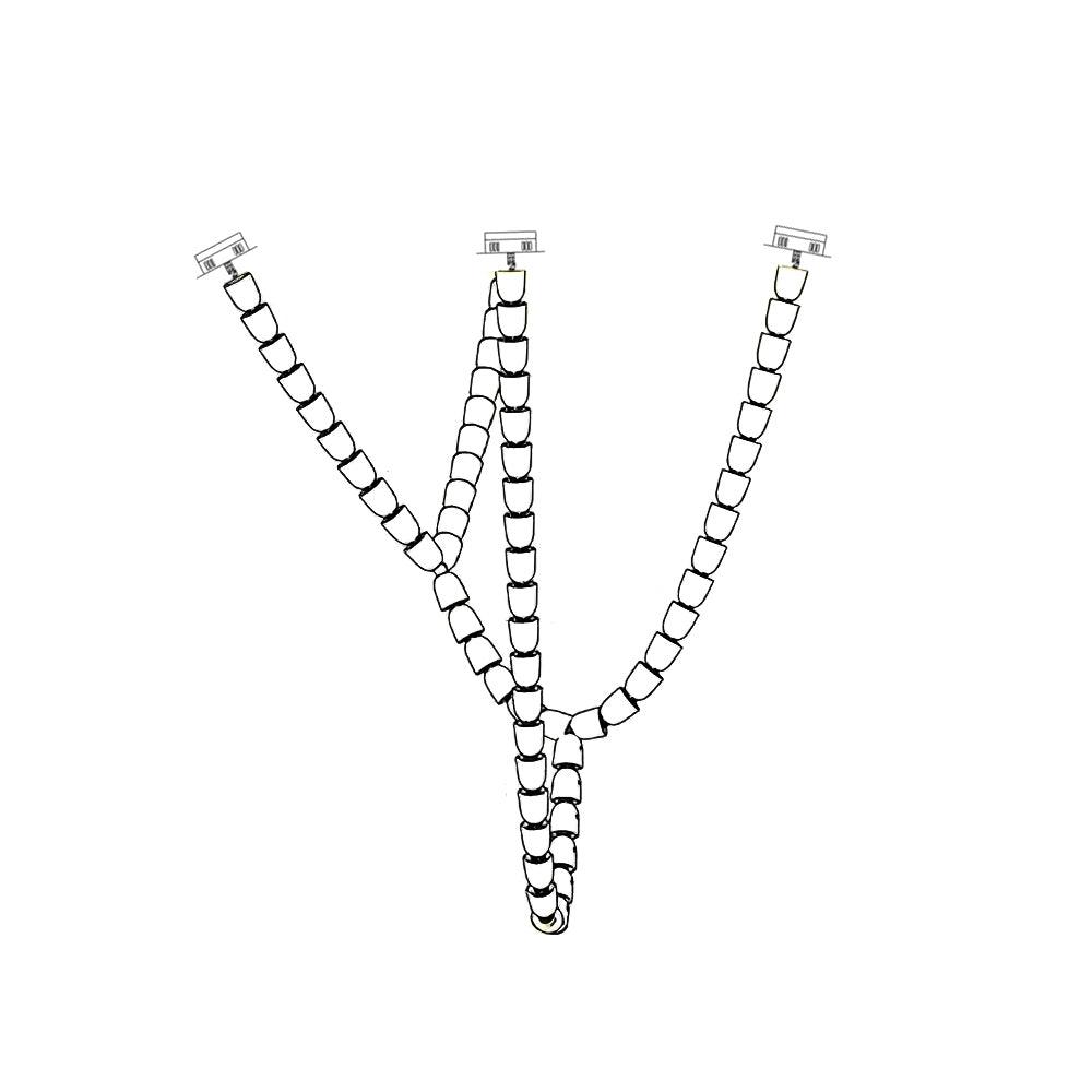 Gabriel Chandelier Style F 67heads ? 59″ x H 70.9″ / Dia 150cm x H 180cm / Clear & Chrome / Warm Light Chandelier