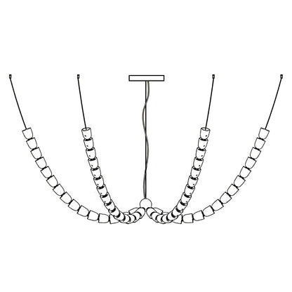 Gabriel Chandelier Style K 90heads ? 82.7″ x H 32.7″ / Dia 210cm x H 83cm / Clear & Chrome / Warm Light Chandelier