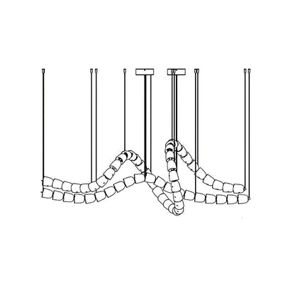 Gabriel Chandelier D 60 heads L70.9″ x H 25″ / L 180cm x H 63.5cm / Clear & Chrome / Warm Light Chandelier