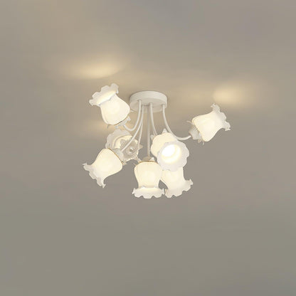 Garden Flower Ceiling Lamp Model A 7 heads ? 27.2″ x H 15.7″ / Dia 69cm x H 40cm / White & White Ceiling lamp