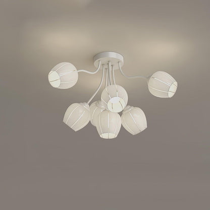 Garden Flower Ceiling Lamp Model B 7 heads ? 28.3″ x H 16.1″ / Dia 72cm x H 41cm / White & White Ceiling lamp