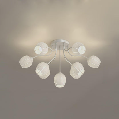 Garden Flower Ceiling Lamp Model B 10 heads ? 35.4″ x H 18.1″ / Dia 90cm x H 46cm / White & White Ceiling lamp