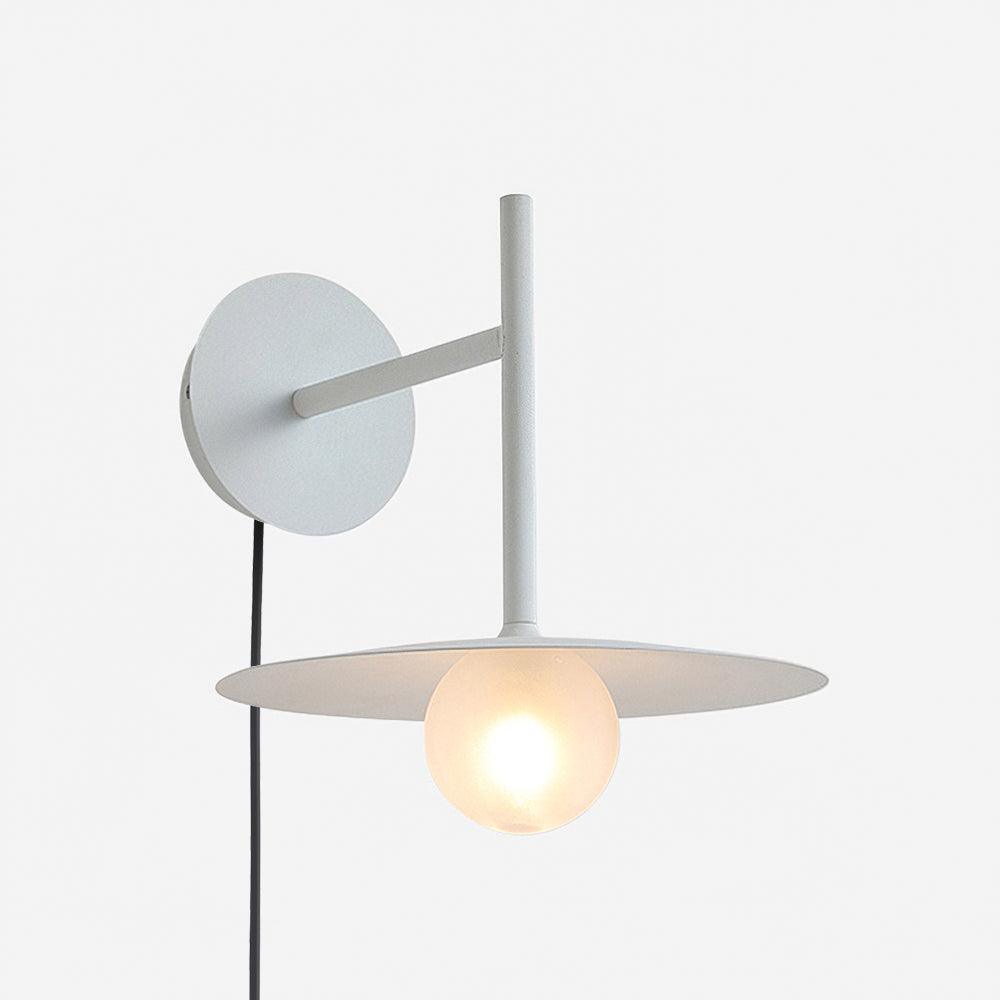 Gea Iron Plug-In Wall Lamp Dia 9.8″ X H 10.2″ / Dia 25cm X H 26cm / White / US Plug Wall lamp