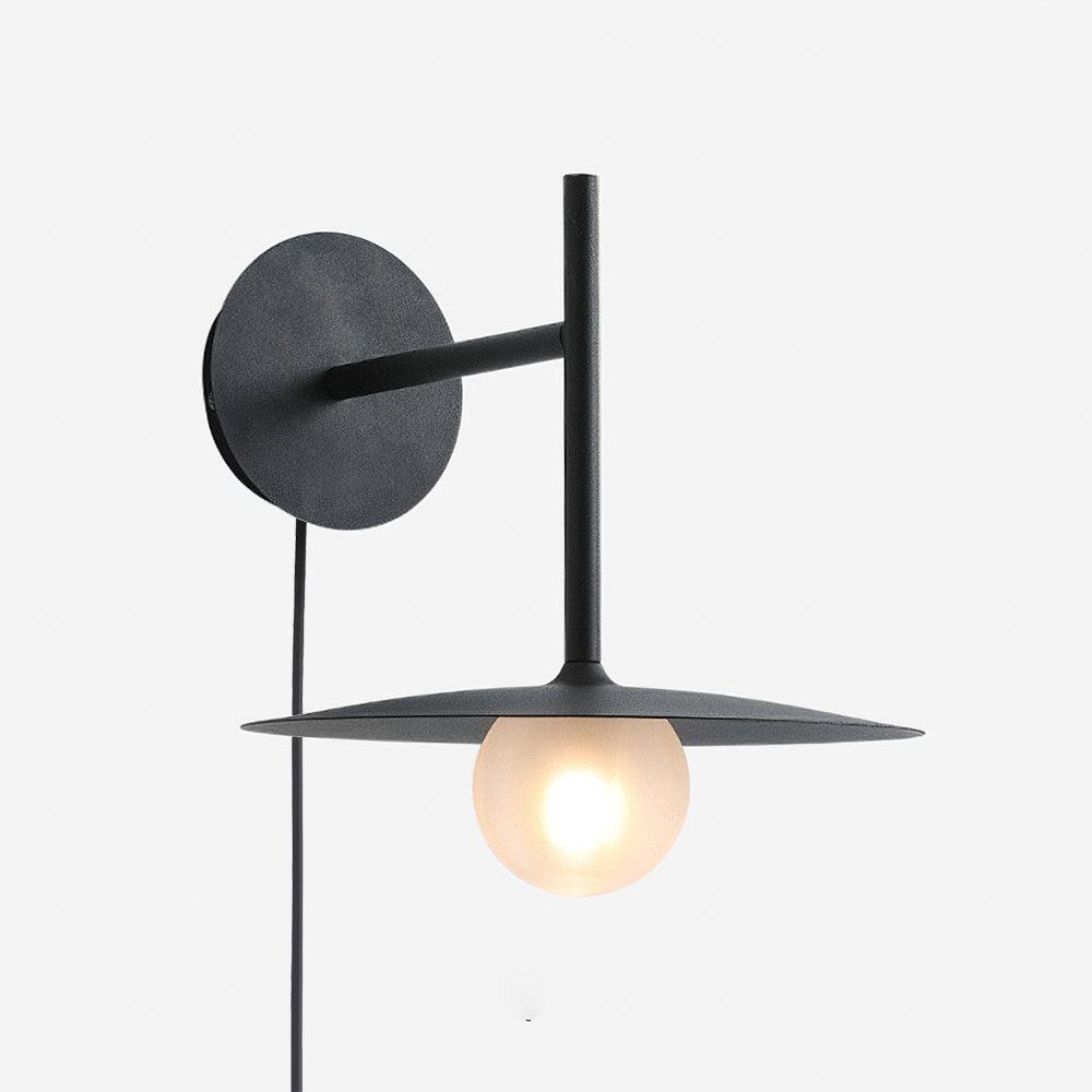 Gea Iron Plug-In Wall Lamp Dia 9.8″ X H 10.2″ / Dia 25cm X H 26cm / Black / US Plug Wall lamp