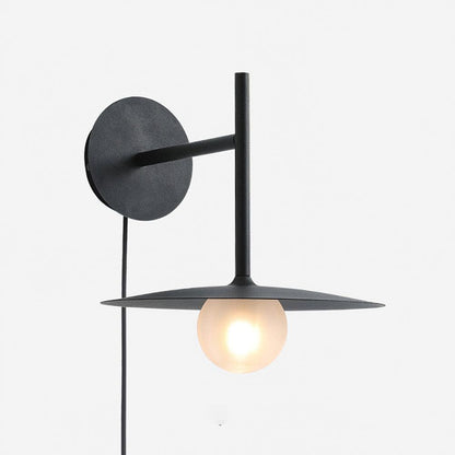 Gea Iron Plug-In Wall Lamp Dia 9.8″ X H 10.2″ / Dia 25cm X H 26cm / Black / US Plug Wall lamp
