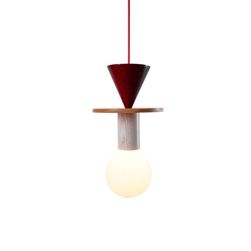 Geometric Building Blocks Pendant Lamp Model D Size: Dia 4.7″x H 9.8″ / Dia 12cm x H 25cm / Colorful Pendant light