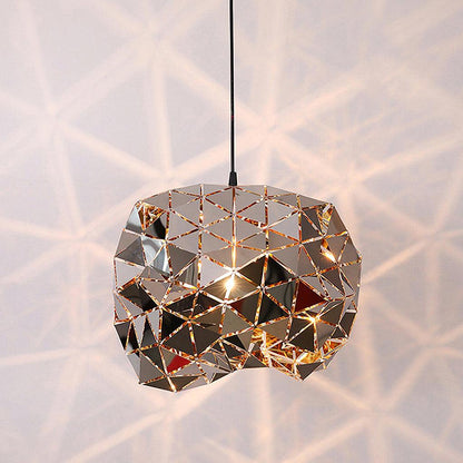 Geometric Panel Pendant Lamp Dia 40cm x H 40cm / Dia 15.7″ x H 15.7″ / Chrome Pendant light