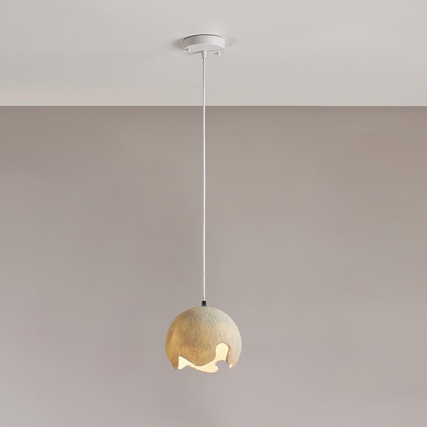 Geometric Resin Pendant Light Dia 7.9″ x H 59″ / Dia 20cm x H 150cm / Beige Pendant light