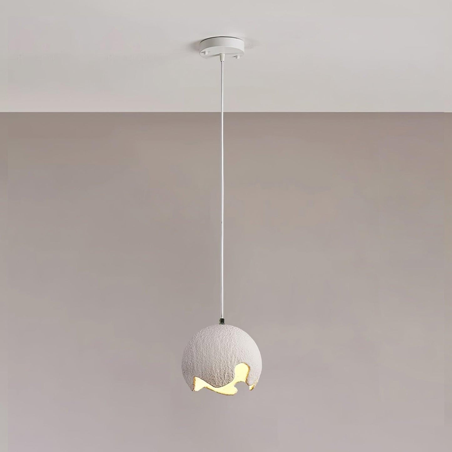 Geometric Resin Pendant Light Dia 7.9″ x H 59″ / Dia 20cm x H 150cm / White Pendant light