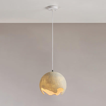 Geometric Resin Pendant Light Dia 11.8″ H 59″ / Dia 30cm x H 150cm / Beige Pendant light