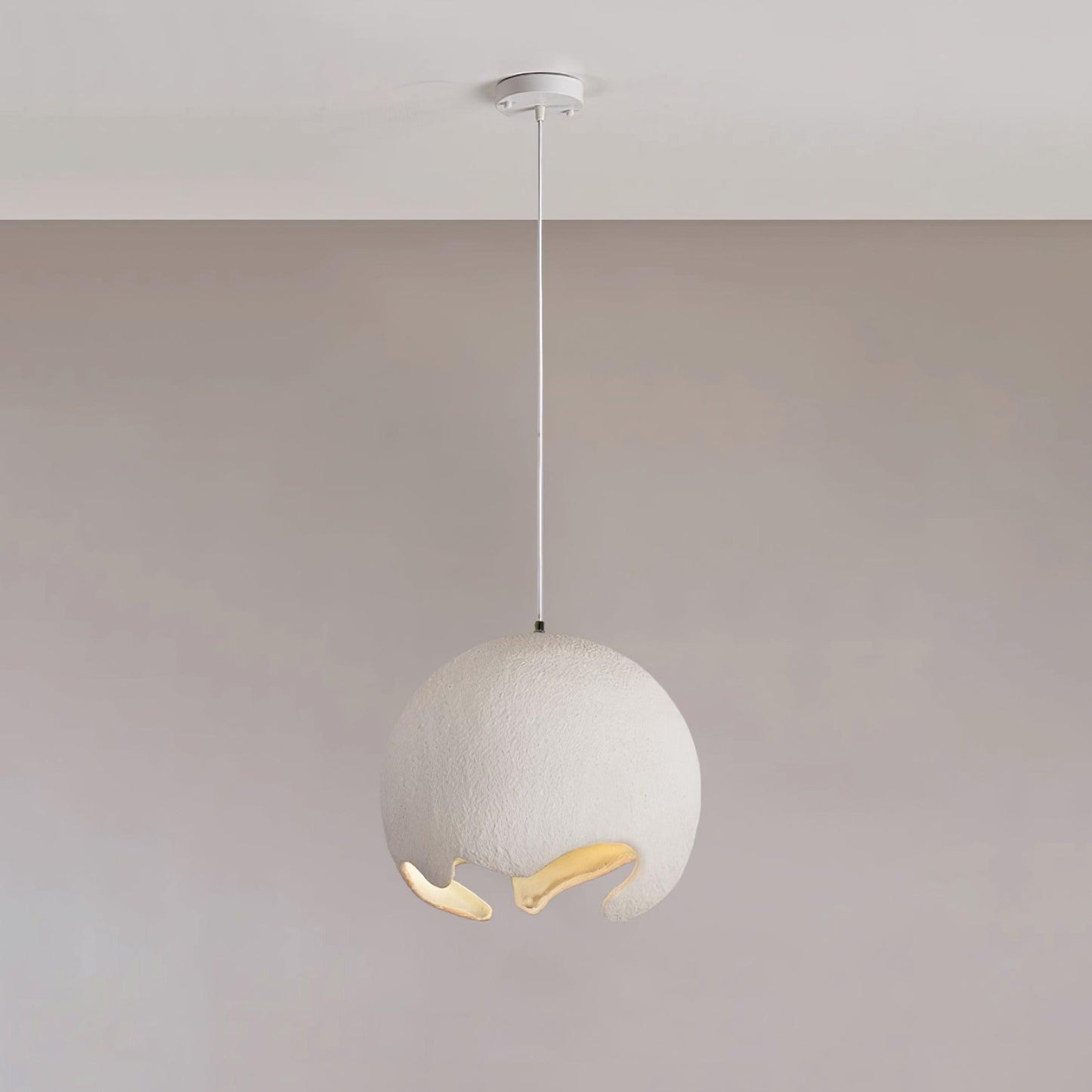 Geometric Resin Pendant Light Dia 15.7″ H 59″ / Dia 40cm x H 150cm / White Pendant light