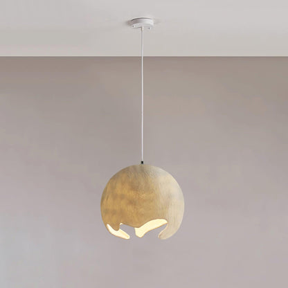 Geometric Resin Pendant Light Dia 15.7″ H 59″ / Dia 40cm x H 150cm / Beige Pendant light