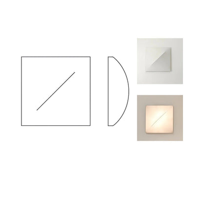 Geometric Series Wall Sconce Square L 39.4″ x H 39.4″ / L 100cm x H 100cm / White / Warm Light Wall lamp
