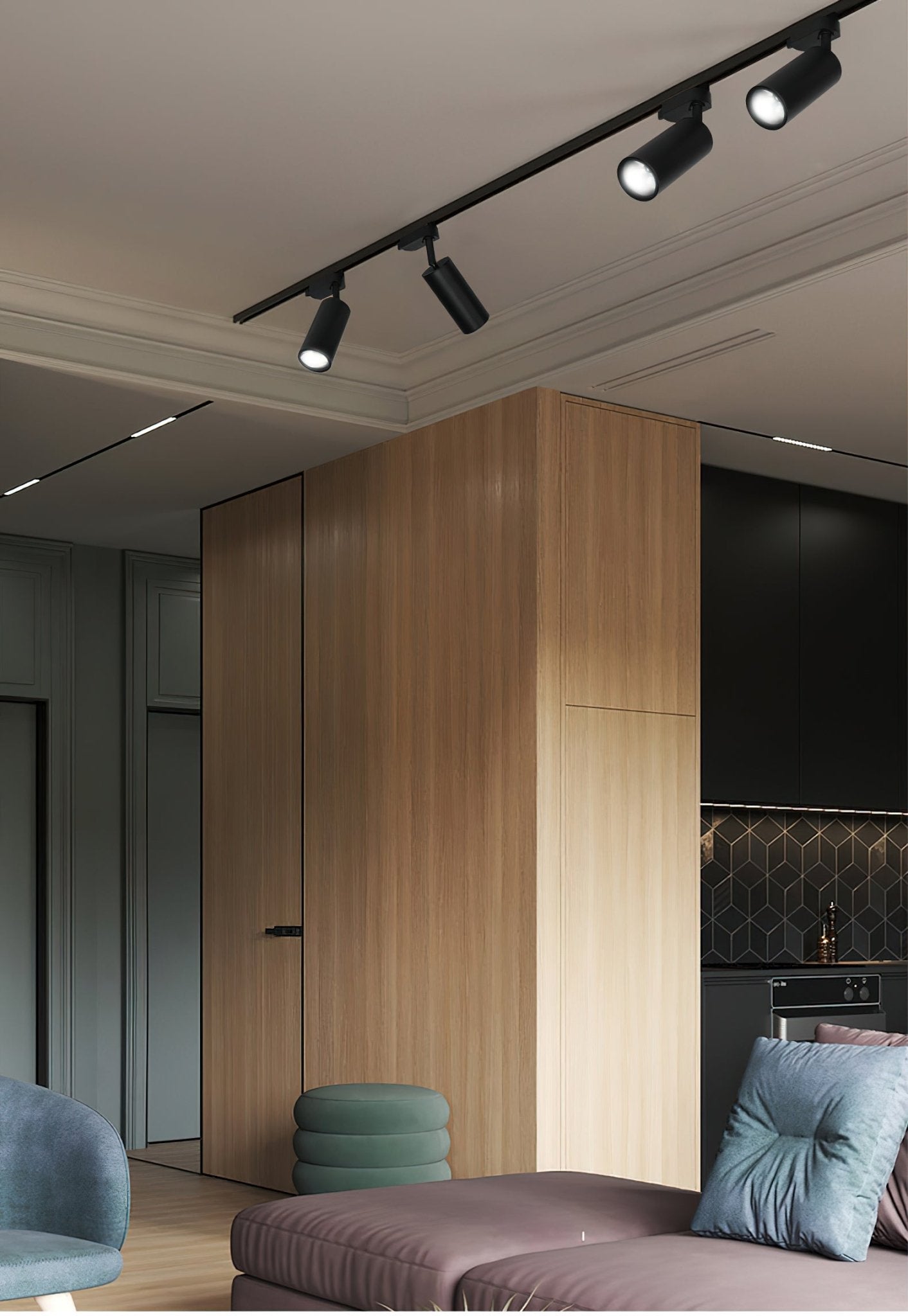 Gilded Rail Track Light Ceiling lamp