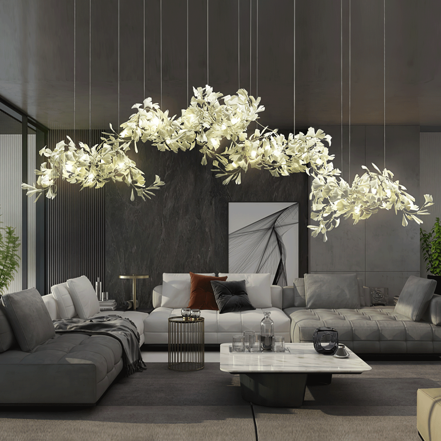 Gingko Chandelier C Chandelier