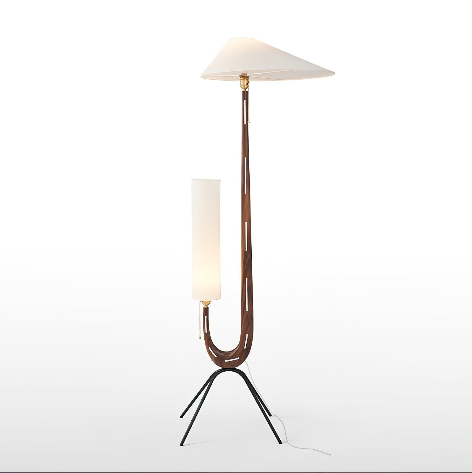Giraffe Floor Lamp Dia 21.6″ x H 63.7″ / Dia 55cm x H 162cm / Walnut & White & Black / US plug Floor lamp