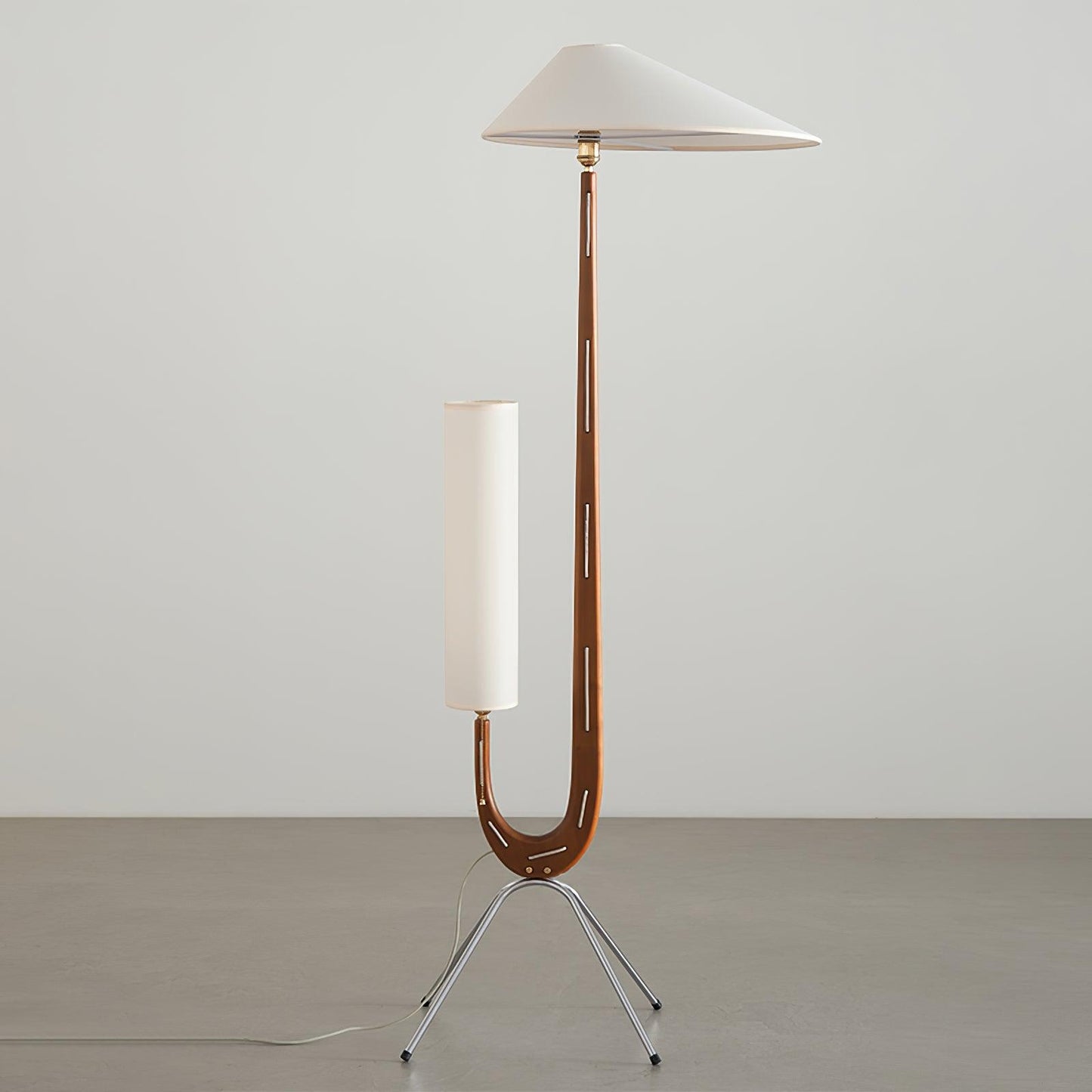 Giraffe Floor Lamp Dia 21.6″ x H 63.7″ / Dia 55cm x H 162cm / Walnut & White & Stainless steel / US plug Floor lamp