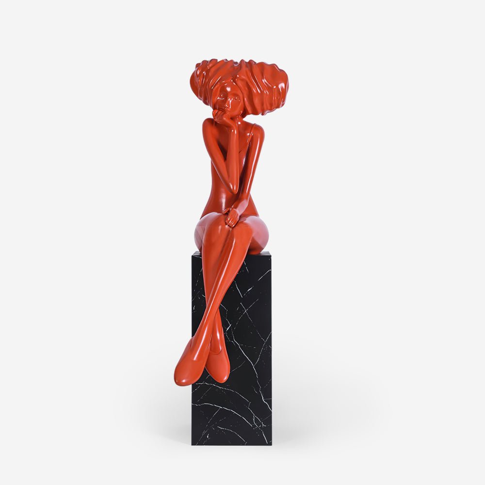 Girl Meditate Sculpture Ornaments Home Decor
