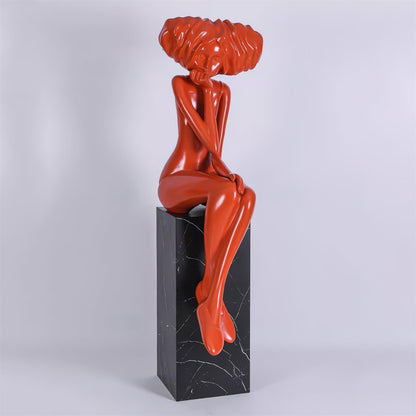 Girl Meditate Sculpture Ornaments Home Decor