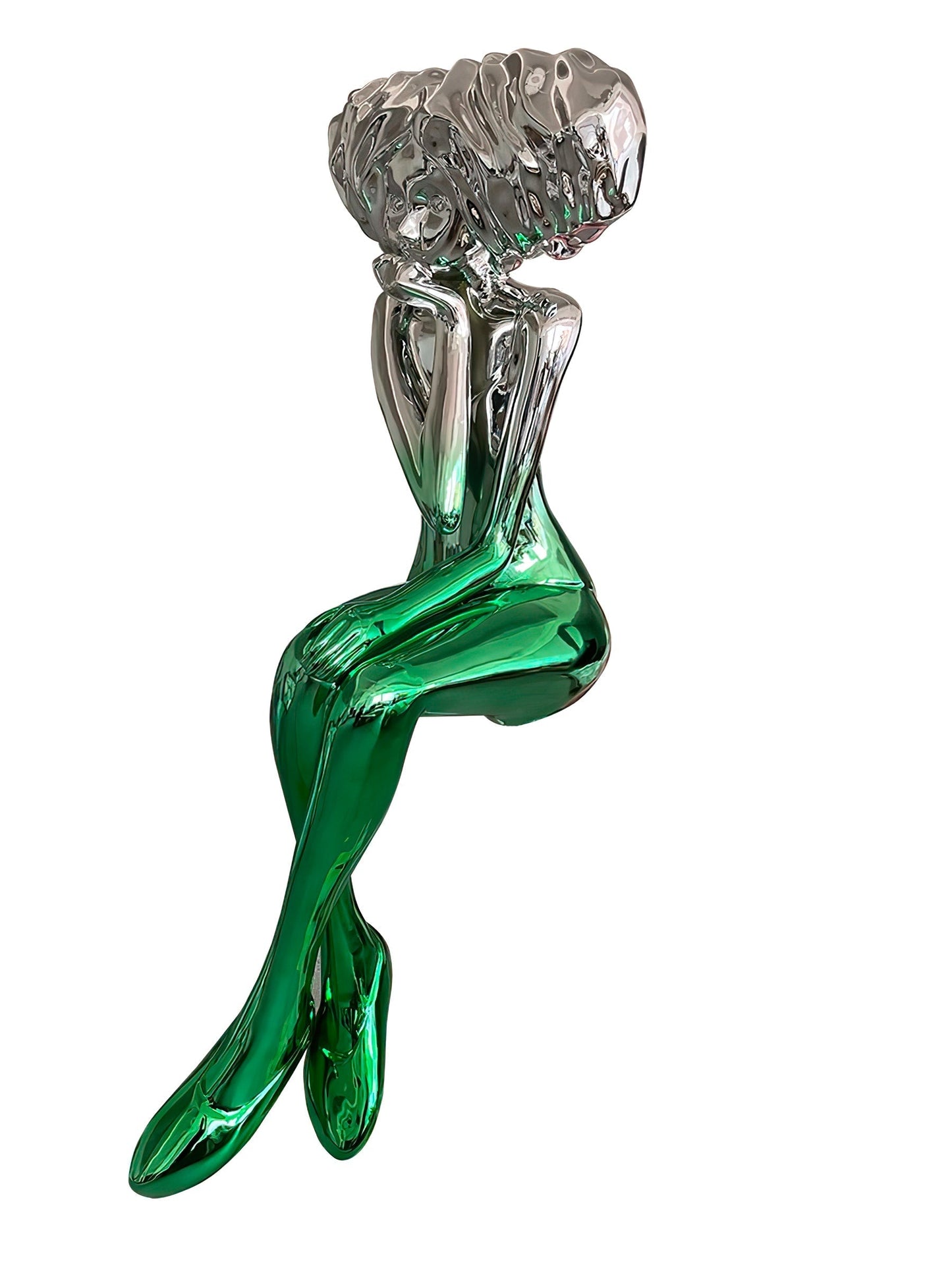 Girl Meditate Sculpture Ornaments Home Decor