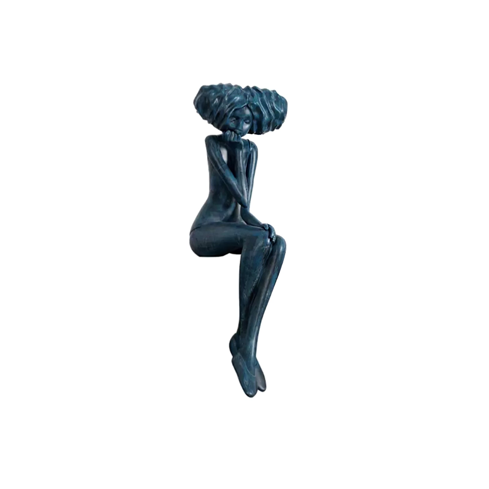 Girl Meditate Sculpture Ornaments Home Decor