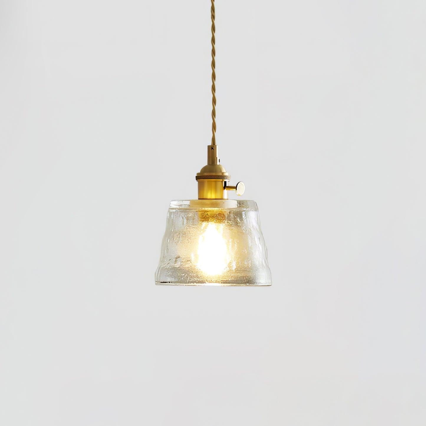 Glass Cup Pendant Lamp Model B Dia 4.9″ x H 3.5″ / Dia 12.5cm x H 9cm / Brass Pendant light