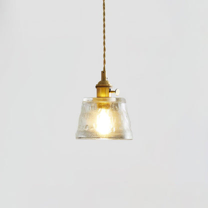 Glass Cup Pendant Lamp Model B Dia 4.9″ x H 3.5″ / Dia 12.5cm x H 9cm / Brass Pendant light