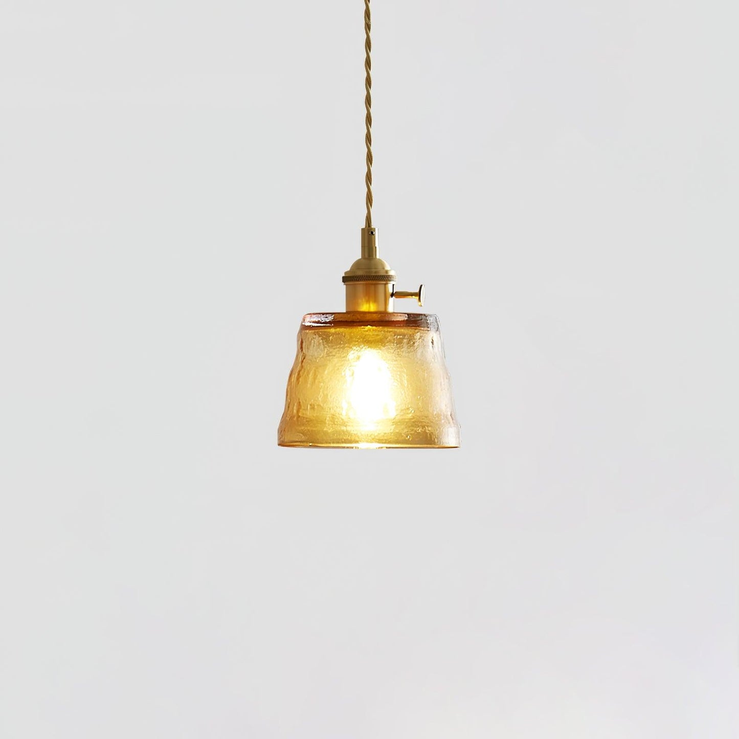 Glass Cup Pendant Lamp Model A Dia 4.9″ x H 3.5″ / Dia 12.5cm x H 9cm / Brass Pendant light