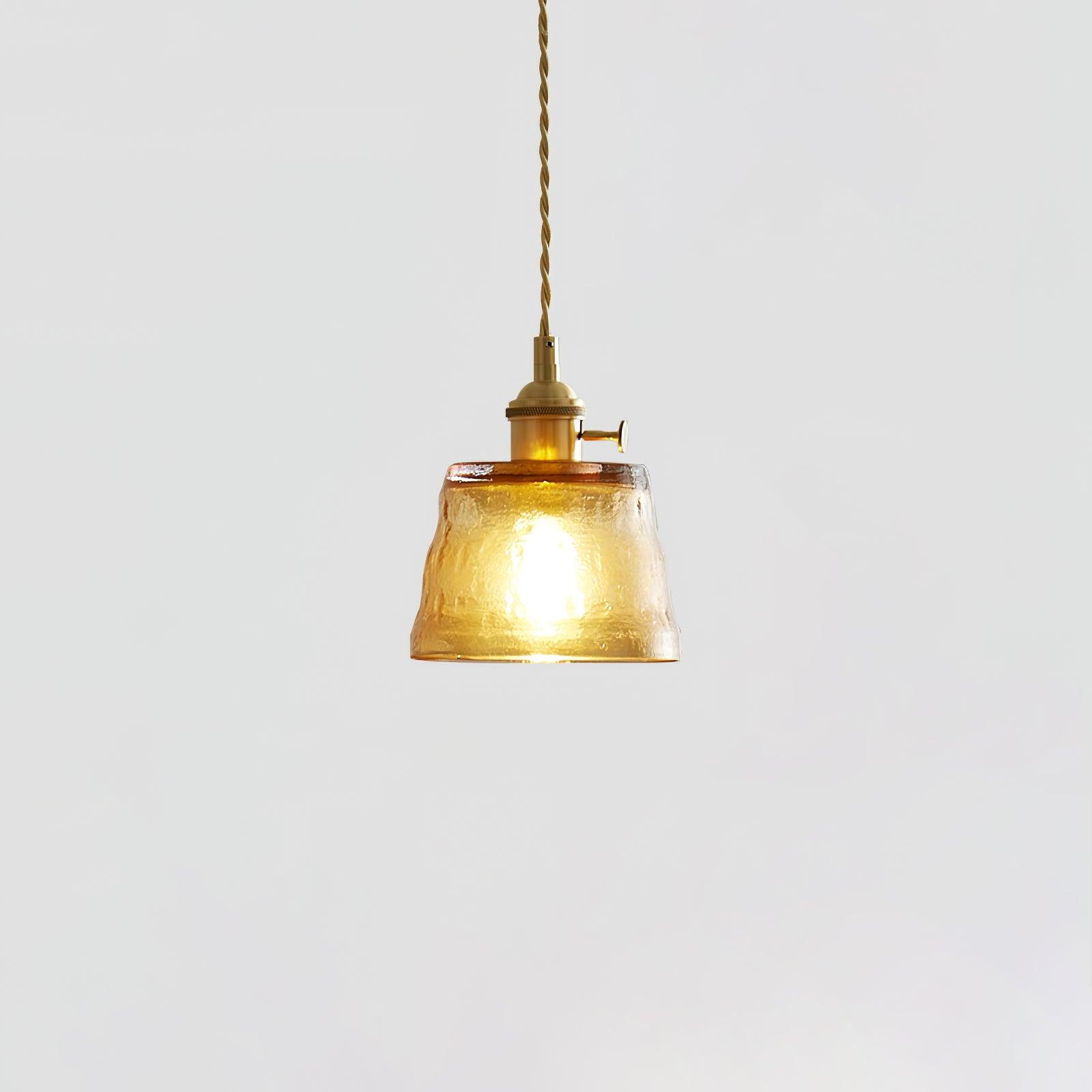 Glass Cup Pendant Lamp Model A Dia 4.9″ x H 3.5″ / Dia 12.5cm x H 9cm / Brass Pendant light