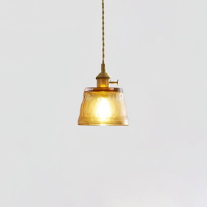 Glass Cup Pendant Lamp Model A Dia 4.9″ x H 3.5″ / Dia 12.5cm x H 9cm / Brass Pendant light