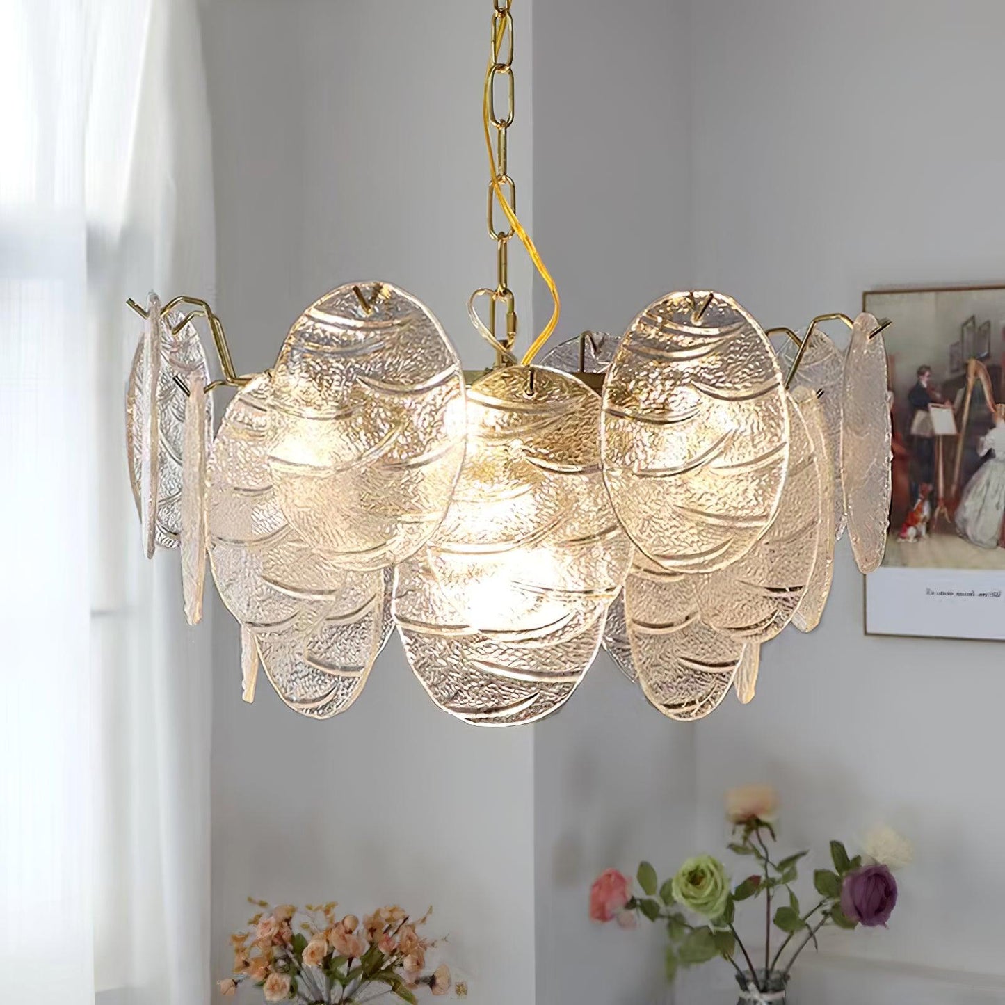 Glass Disc Chandelier Chandelier
