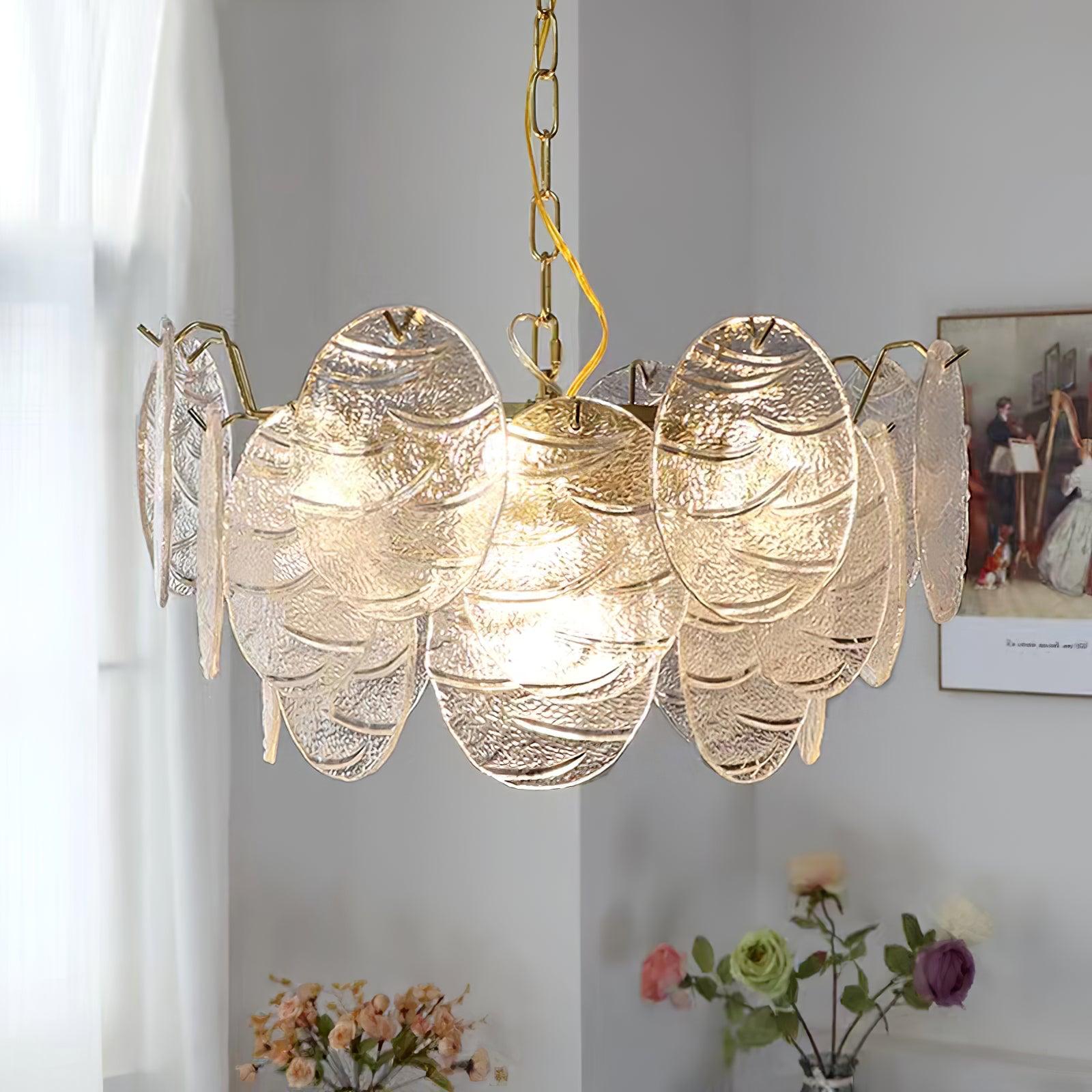 Glass Disc Chandelier Chandelier