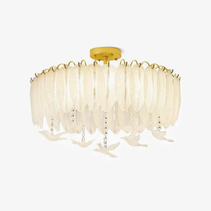 Glass Feather Ceiling Light Ceiling lamp