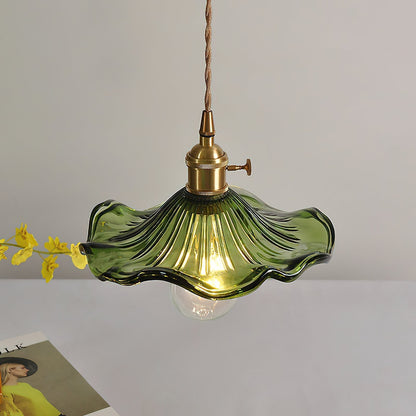 Glass Hibiscus Flower Swag Light Pendant light
