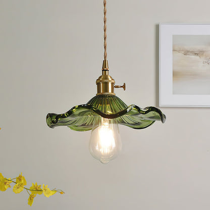 Glass Hibiscus Flower Swag Light Pendant light